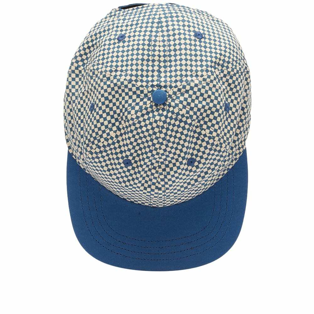 High-quality Vintage Street Style Plaid Puff Printing 6-panel Unstructured Cap 100% Cotton Unisex