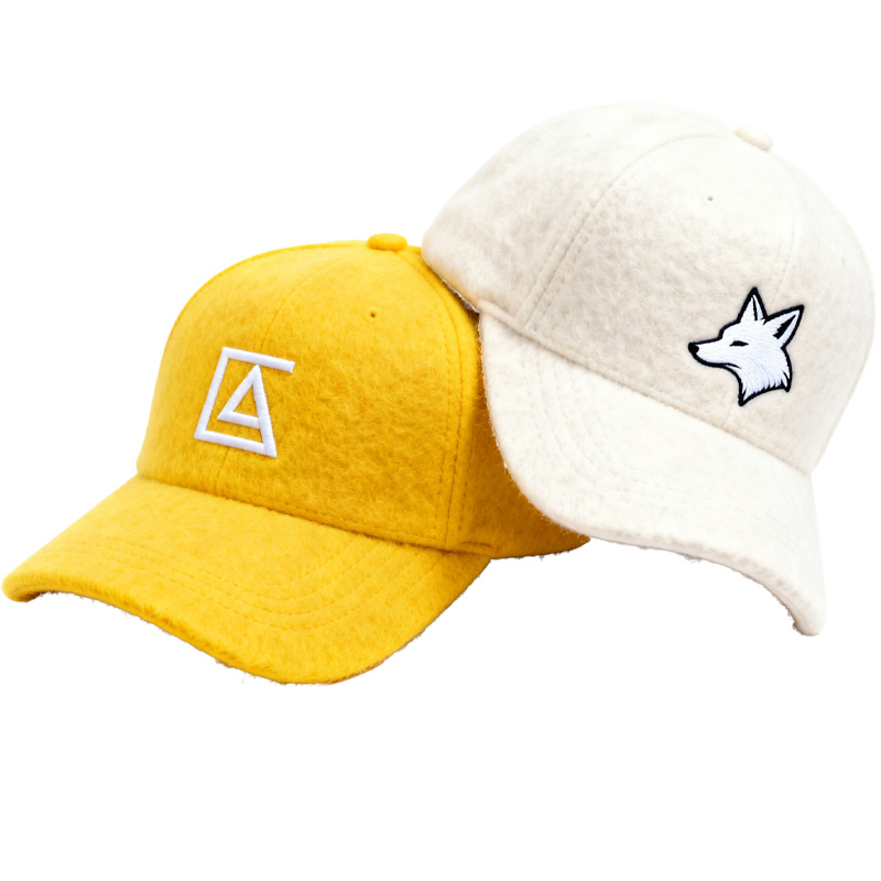 Custom Embroidered Gray Snapback Adjustable Wool Blend Baseball Cap