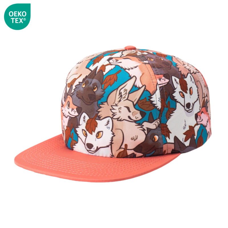 Custom 5 Panel Flat Brim Snapback Cap Vintage Hip Hop Casual Cute Animal Print Gorra Men Women Logo Fashionable Outdoor Wear