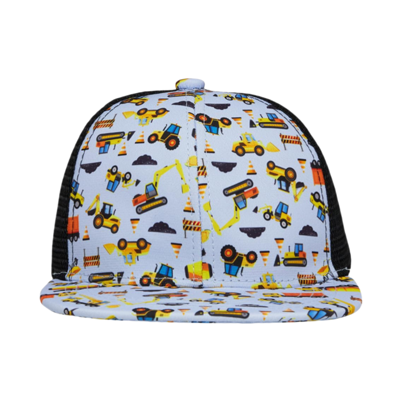 High Quality Custom Printed 6-Panel Polyester Truck Hat Fashionable Unisex Outdoor Kids Casual Travel for Sports Age Children