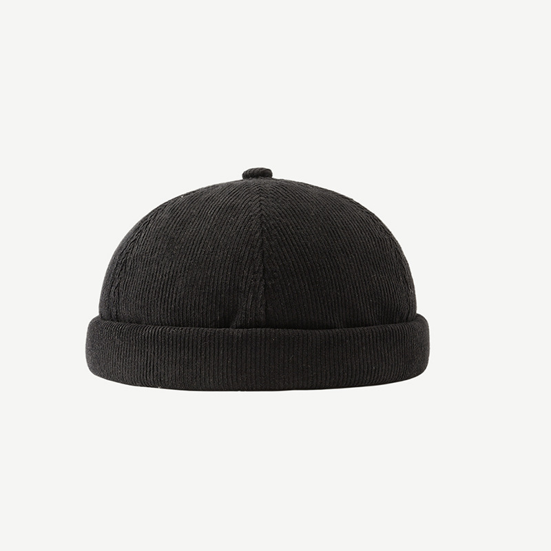 Manufacturer's Fashion Street Hip Hop Style Corduroy Skull Cap Custom Logo 3D Embroidery for Beach Business & Travel
