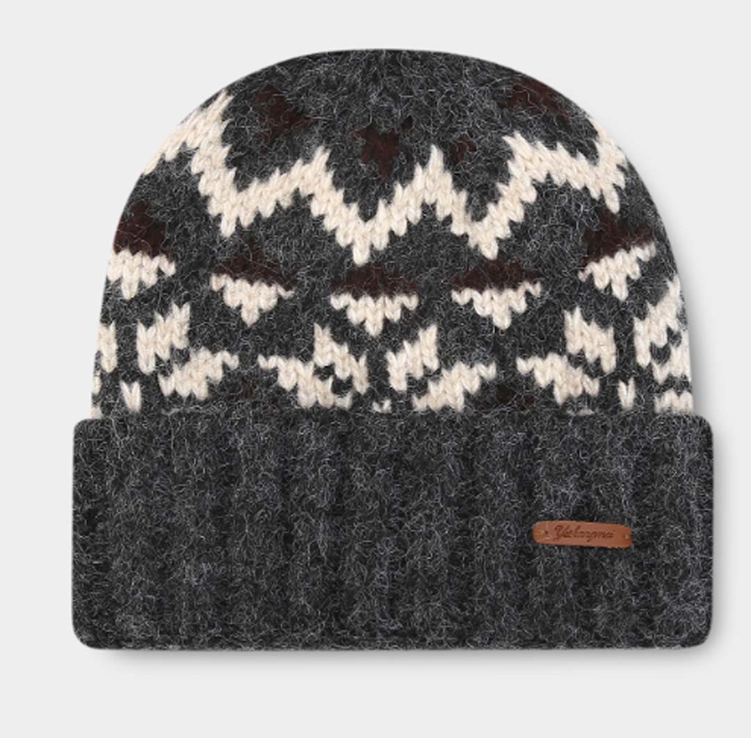 Unisex Lightweight Winter Beanie with Pom Knit Classic Pattern Soft Warm Cuffed Beanies for Men Women Beach Travel