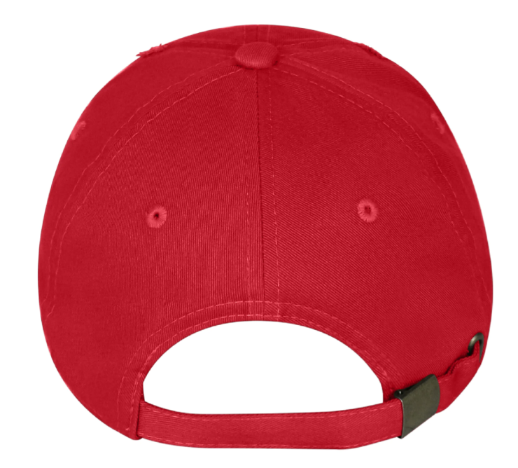 Vintage Washed Distressed Red Dad Cap Embroidery High Quality Cotton Adjustable Dad Hat for Unisex Fashion Outdoor Sports Cap