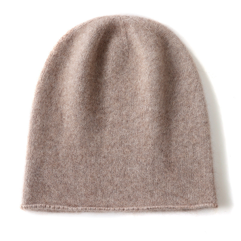 Cashmere Blended Knitted Hat with Elastic Rolled Edges a Casual Cold Hat for Leisure Use  Manufacturer Wholesale Available
