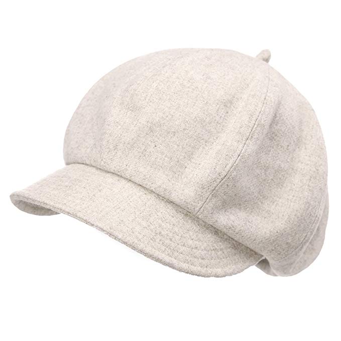 Custom Cute Vintage Newsboy Hat Cap Tweed Wool Winter Beret Hats for Ladies