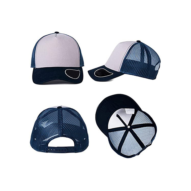 Classic 6-Panel Plain Trucker Hats | Heavy Cotton Front + Breathable Mesh Back | Adjustable Snapback Closure
