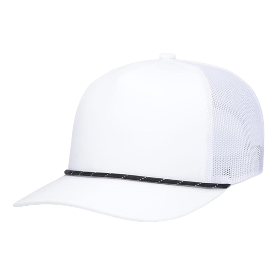 2024 Custom 100% Polyester 5 Panel Unisex Trucker Mesh Hats High Quality Patch Embroidery Logo Hip Hop Fashion Plain Design