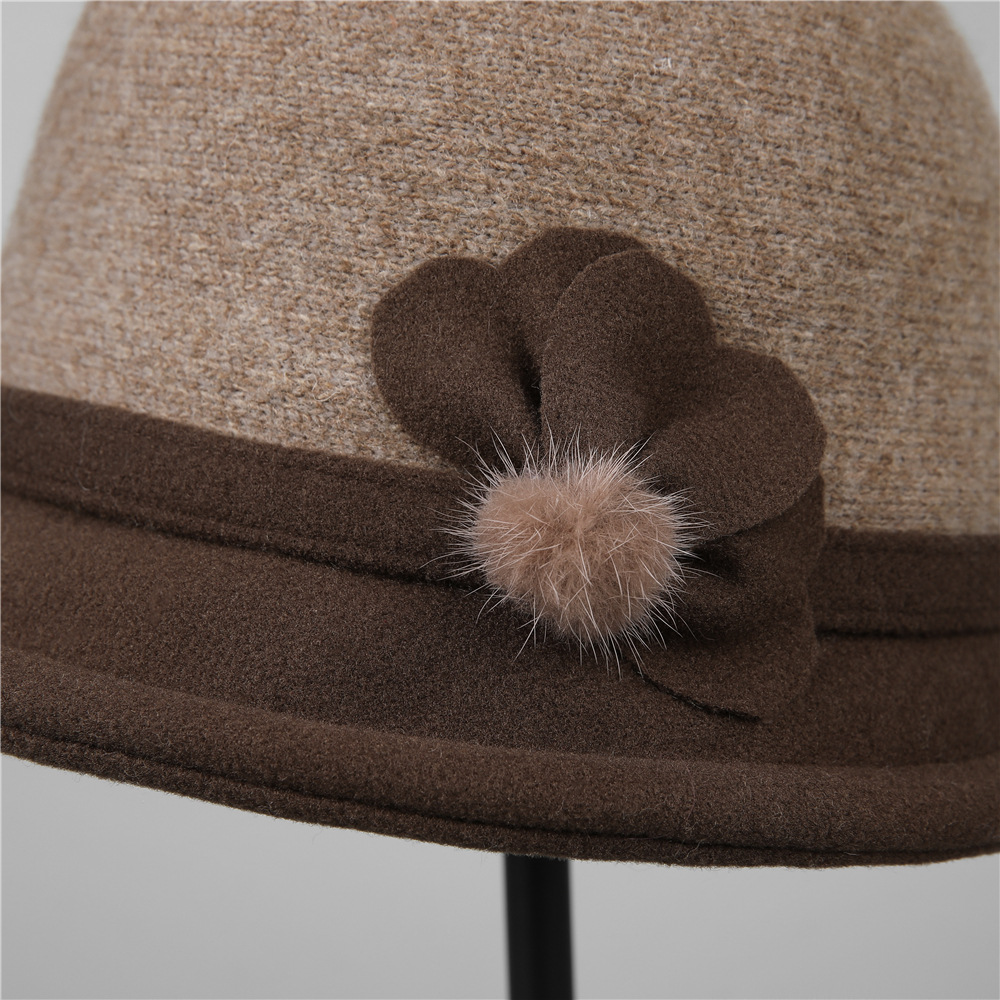 Mom's New Stylish Autumn-winter Trendy Grandma's Fisherman Hat for Winter Mid-aged and Elderly Women Old Lady's Warm Hat