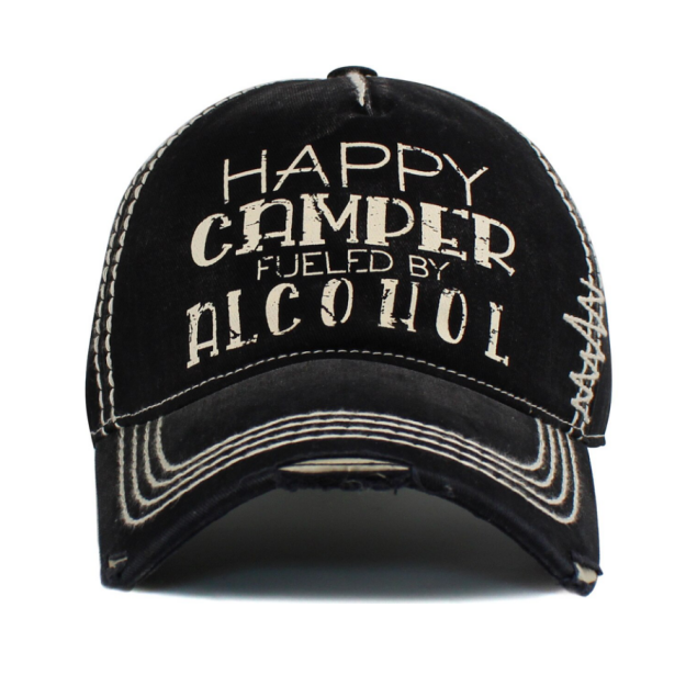 2026 Hot Selling Distressed Black Vintage Baseball Cap Print Casual Cotton Adjustable Dad Hat for Unisex Retro Fashion Outdoor