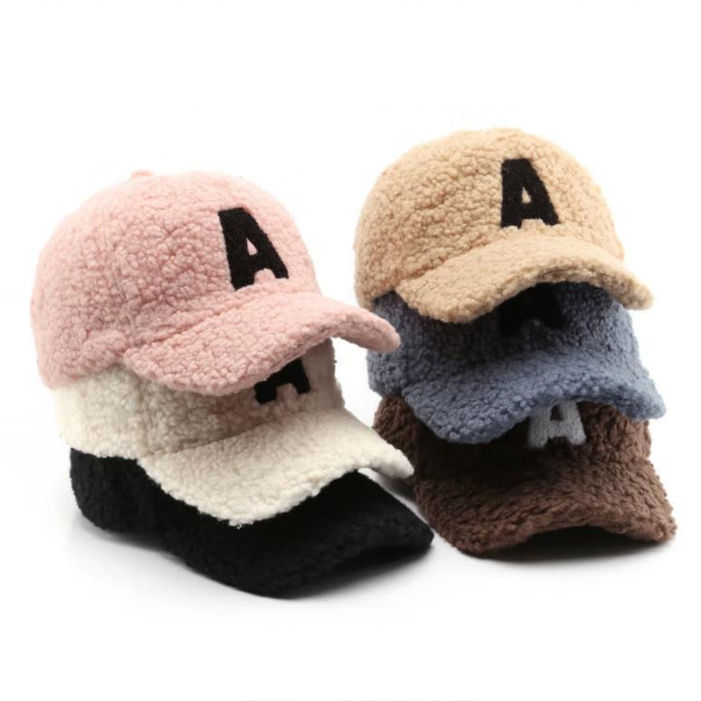Custom Keep Warm Fashion Embroidery Logo Sport Lamb Wool Caps Dad Hat Winter Baseball Cap Gorras