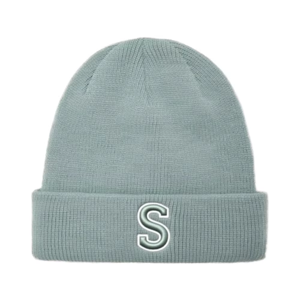 Fashion Green Plain Winter Hat 100% Wool Knit Beanies with Custom Embroidery Letter for Adult Knitted Hat Custom Color Female