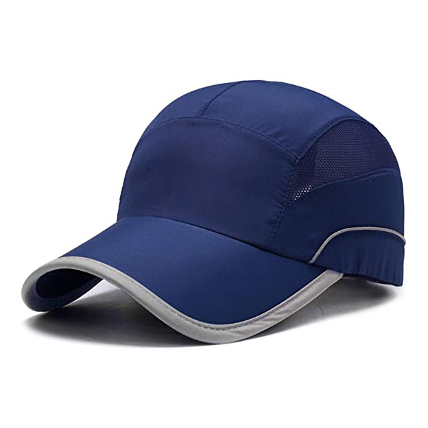 Custom Polyester Waterproof Mesh Sports Hat Baseball Cap Dry Fit Running Hat