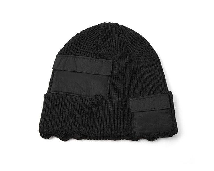 Customized Hat Winter Warm Fold Promotional Cool Knit Beanie Hats With Pocket