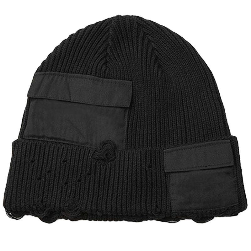 Customized Hat Winter Warm Fold Promotional Cool Knit Beanie Hats With Pocket