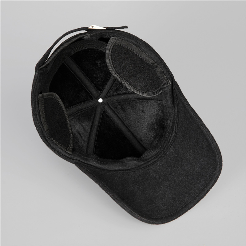 2025 Winter New Style 6-Panel Dad Hat-Wool Material-Thickened-Warm-Cold-proof Sporty Baseball Cap-Ear Protection Design