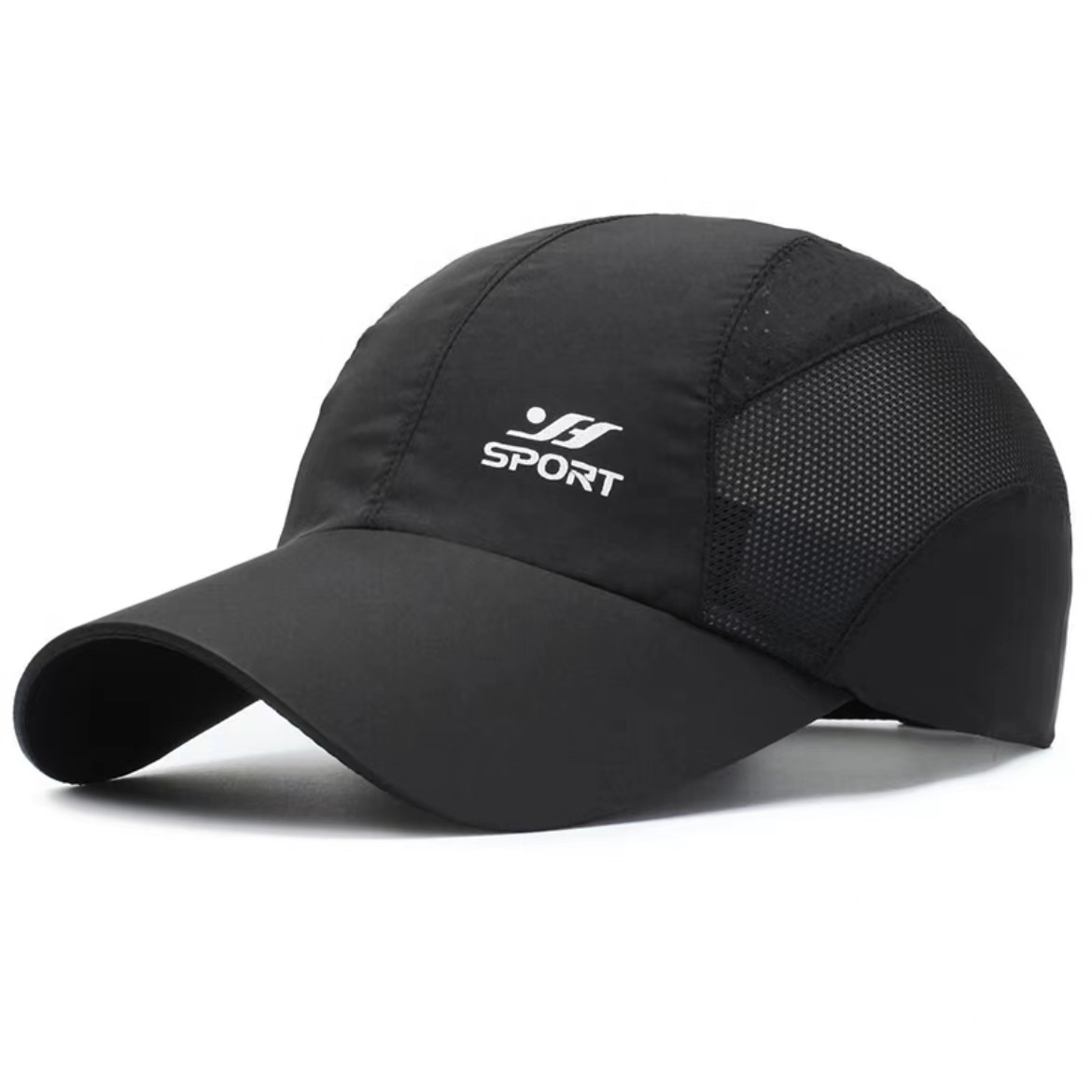 100% Polyester Breathable Sporty Adjustable Outdoor Running Hats Sports Caps with Custom Printing Logo