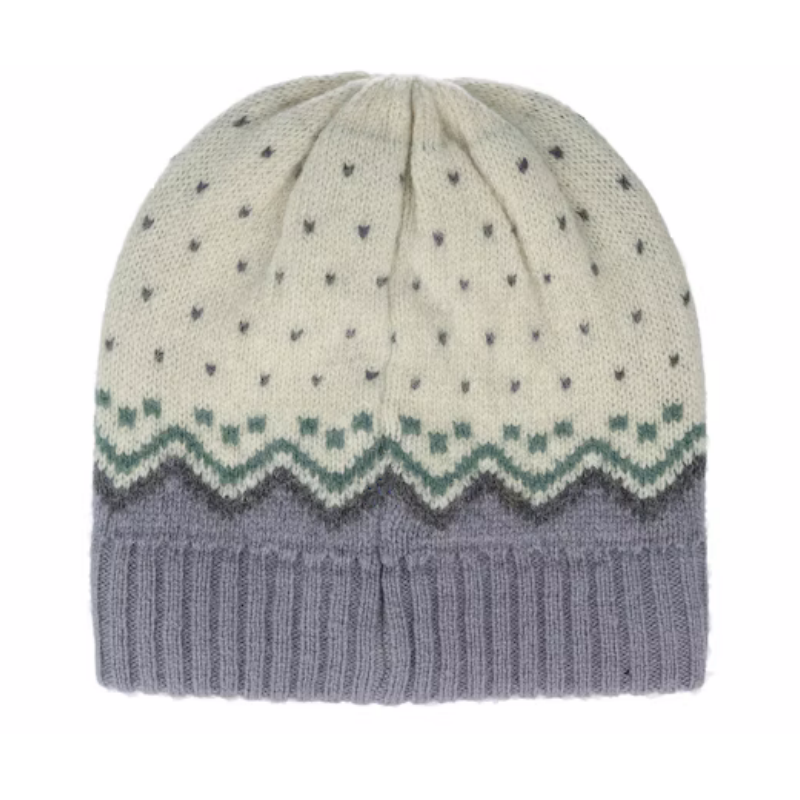 Customizable Light Winter Hats for Women White Wool Knitted Cuff Beanies with Logo Design Made From Cashmere