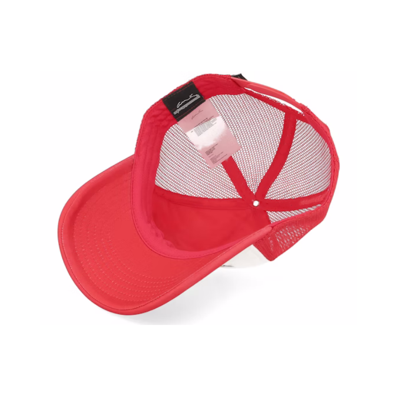 High Quality Custom Logo 5-Panel Star Cap Red White Trucker Foam Mesh Hat for Men Fashionable Hip Hop for Outdoor Casual