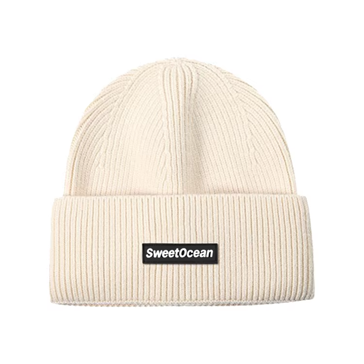 Unisex Custom Winter Knitted Cuffed Beanie Hat Wholesale Custom Logo Cotton Digital Printing Free Size for Business Scene