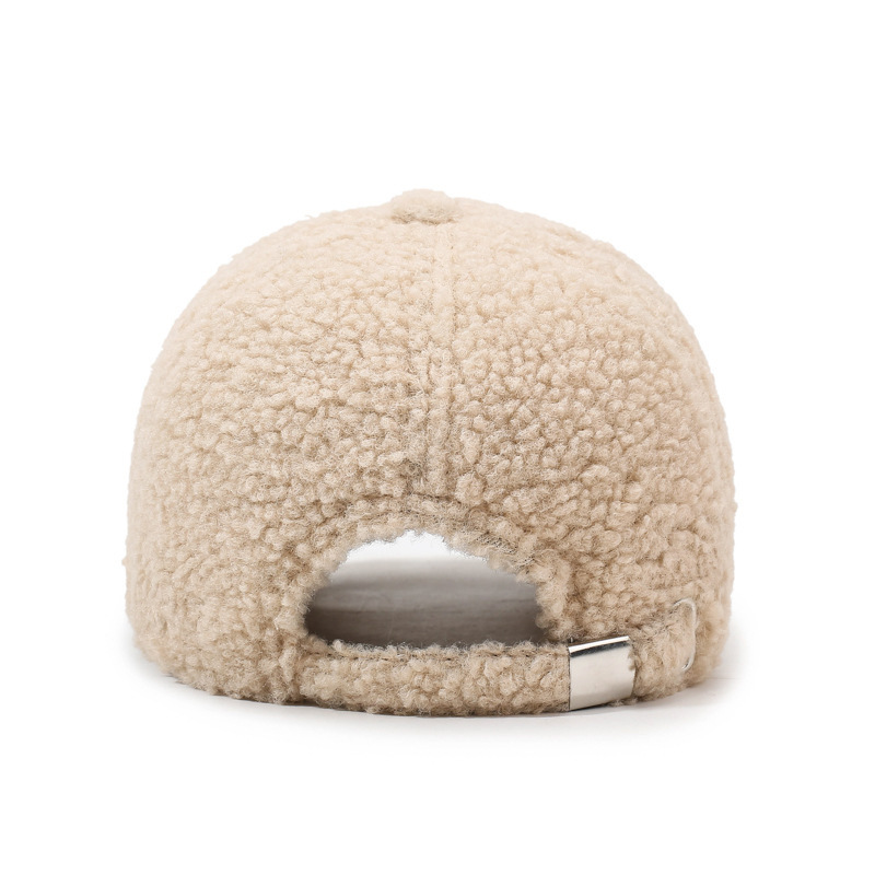 New Winter Lambskin Insulated Women's Baseball Cap with Letter Embroidery - an Outdoor Sport Fashion Trendy Hat