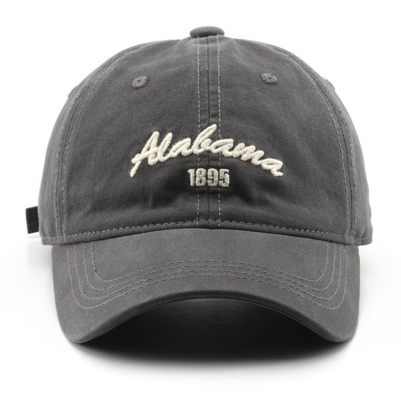 2026 New Vintage Washed Cotton Baseball Cap with Letter Embroidery - Outdoor Travel Sun Protection Hat