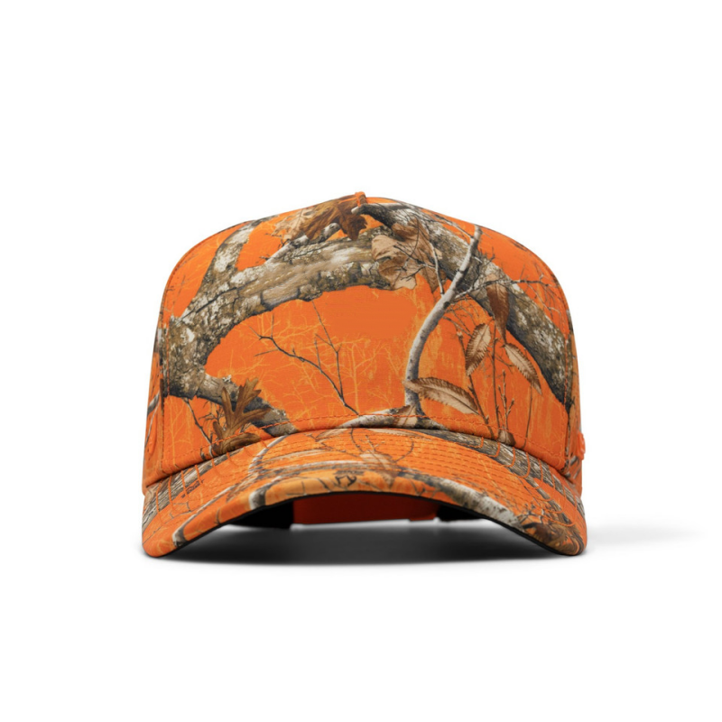 Men's Summer Outdoor Sports Hat Fashionable Camo Leaf Baseball Cap Trucker Hats for Fishing and Cycling Terry and Mesh Fabric