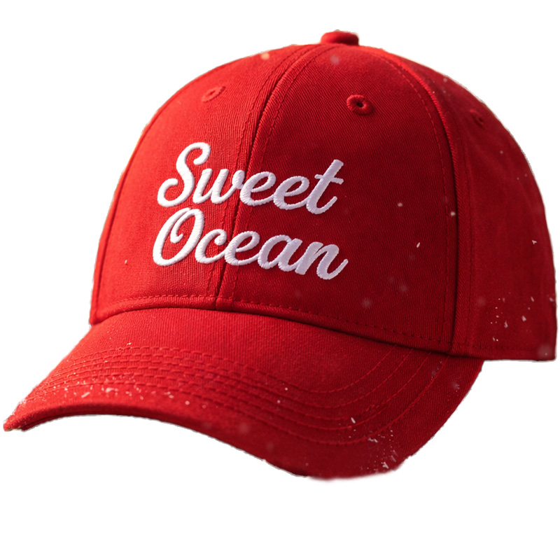Custom Christmas Wool Baseball Cap with Sweet Ocean Embroidery - Festive Holiday Hat