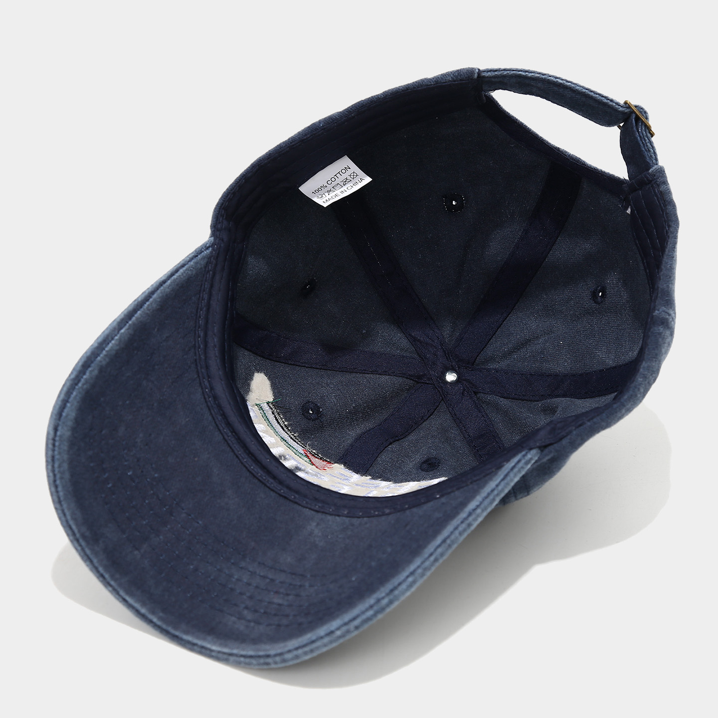 Retro Embroidered Beanie with Embroidery - Baseball Cap for Men and Women - Washed and Distressed Sun Hat