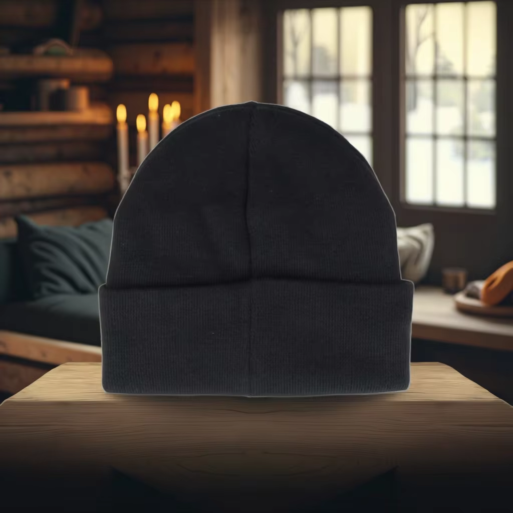Unisex High Quality Winter Beanie Hats Knit Polyester Cuff Cap Custom Logo Letter Embroidery Warm Plaid Designed for Men Beach