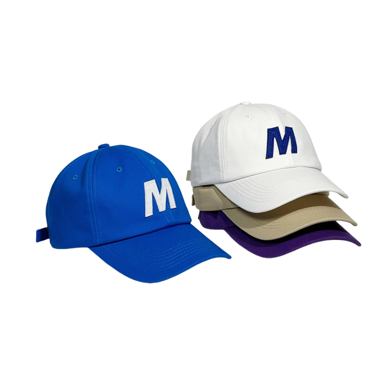 Custom Sporty Cotton Baseball Cap with Embroidered Letter Logo Common Fabric Feature
