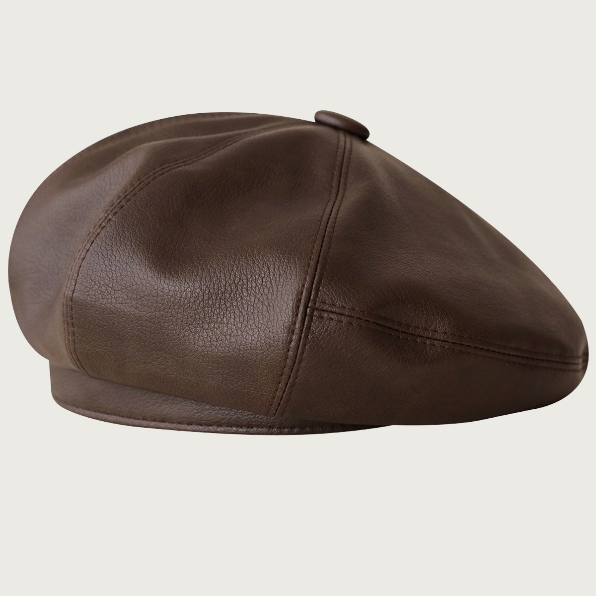 2025 New Model Wholesale PU Leather Fedora Cap-Vintage Artist Casual Outdoor Travel Cap-Unisex Adult