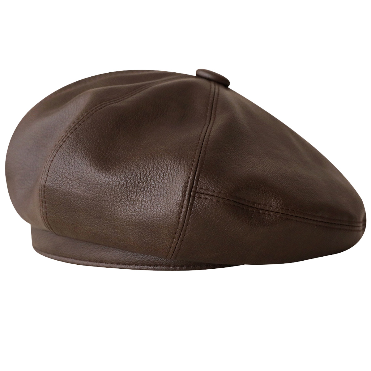 2025 New Model Wholesale PU Leather Fedora Cap-Vintage Artist Casual Outdoor Travel Cap-Unisex Adult