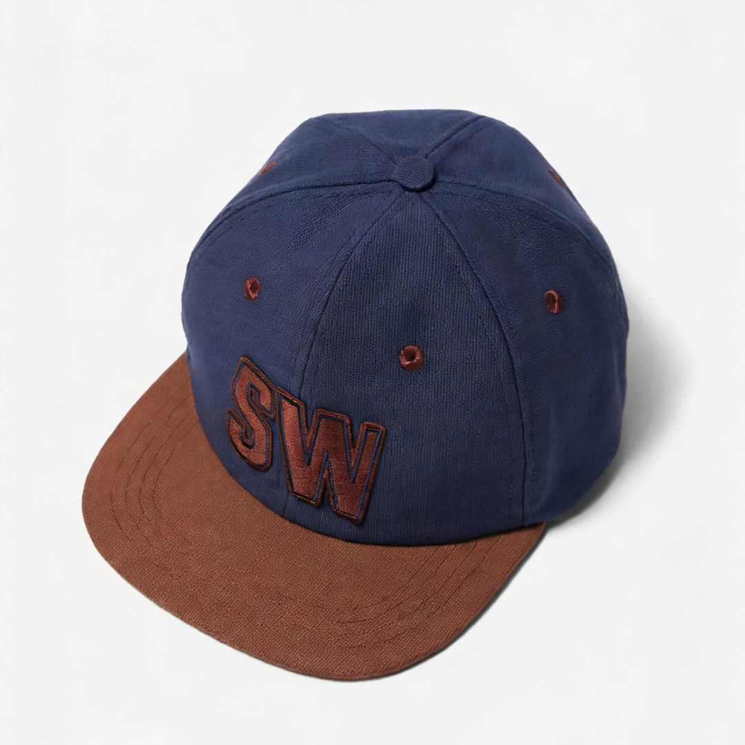 Custom Embroidery 3D Logo Embroidered Unisex Denim Performance Cap Two Tone Flat Brim Customize Your Own Design Snapback Hat