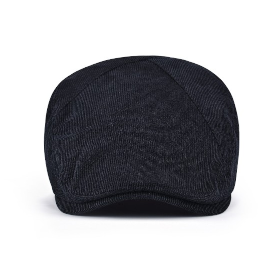 Custom Design British Corduroy Plain Ivy Cap Winter Snap Buckle Beret Cap