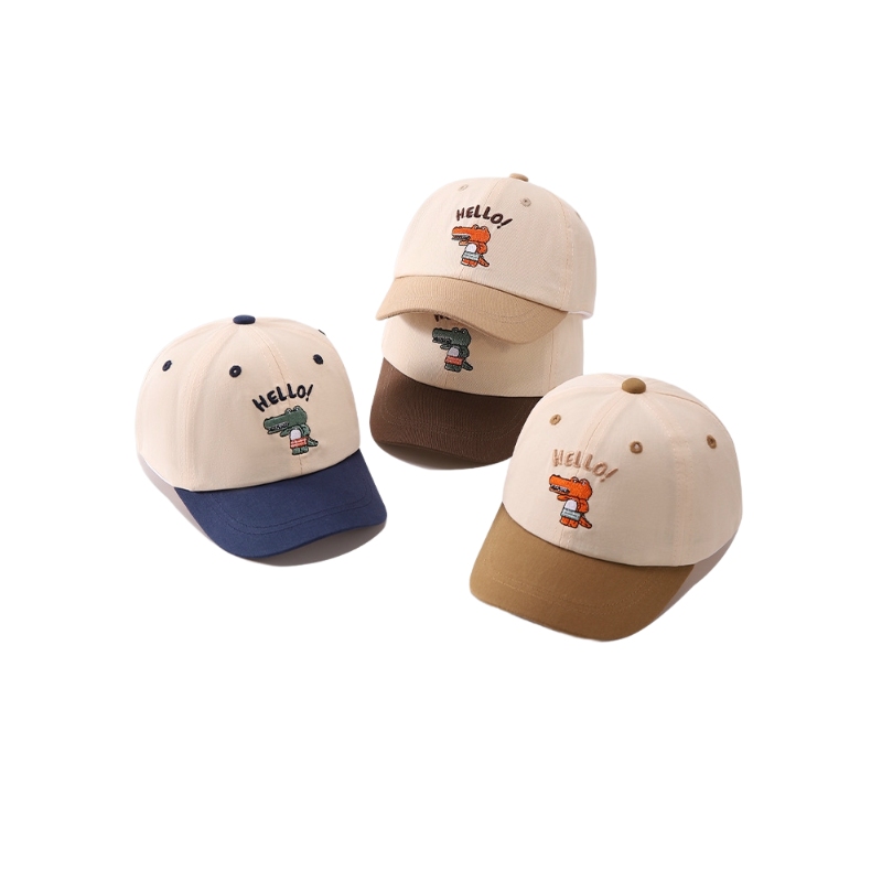 High Quality Two Tone Designer Unstructured Embroidered Kids Baseball Cap