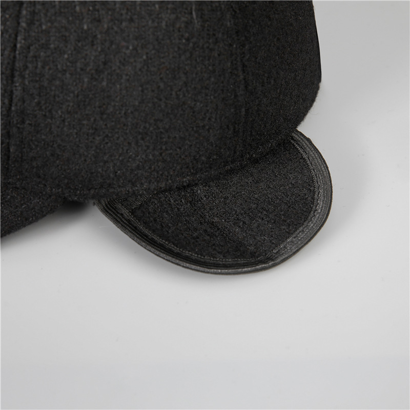 2025 Winter New Style 6-Panel Dad Hat-Wool Material-Thickened-Warm-Cold-proof Sporty Baseball Cap-Ear Protection Design