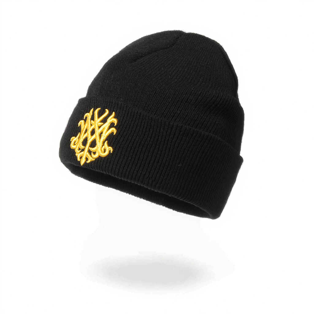 New Knit Hat with Embroidered Wolf Pattern Pullover Cap Street Hip-hop Style Cold Hat, Warm Hat