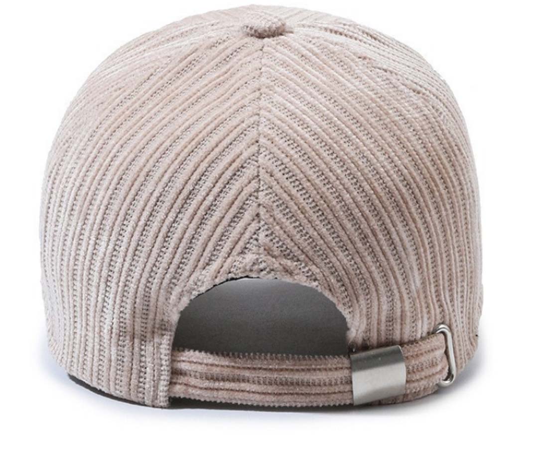 Unisex Simple Baseball Cap Custom Corduroy Lace Fabric Dad Hat Soft Warm Outdoor Wear for All Seasons Breathable American Style