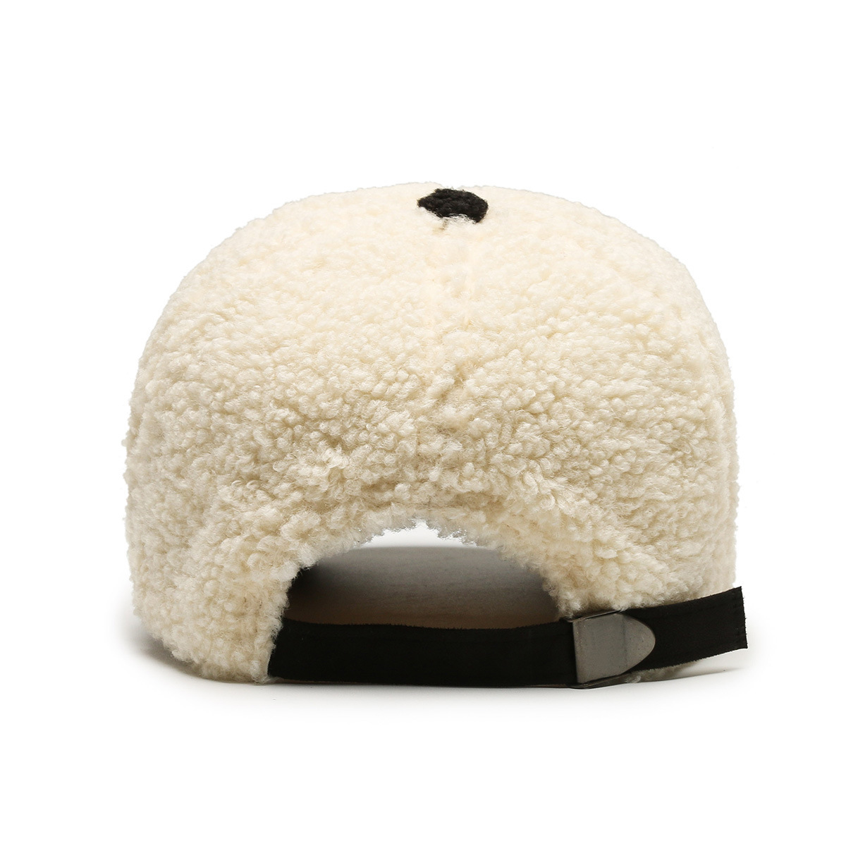 New Autumn-winter Warm 6-panel Baseball Caps Suitable Both Men Women Adjustable Thick Caps Embroidered Letters Teddy Fleece