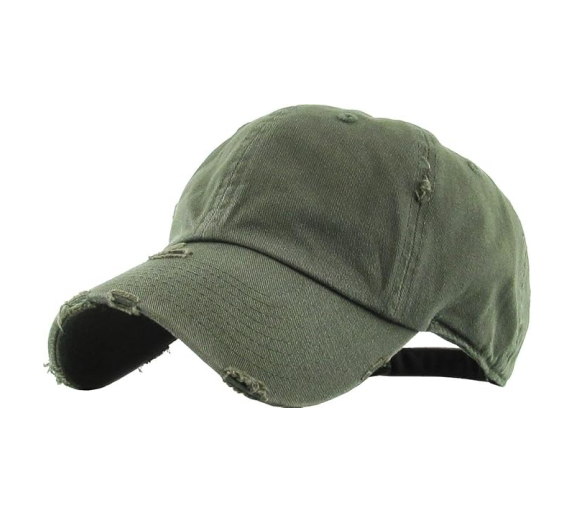 Multi-color High-Quality Thickened Durable Sweat-Absorbing Sturdy Straight 100% Cotton Baseball Cap  Green Unisex