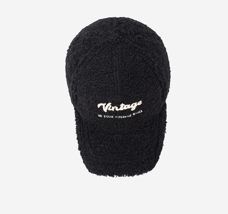 New Winter and Autumn 6-Panel Baseball Cap for Ladies-Letter Pattern Thick Warm Fashionable Street Wear