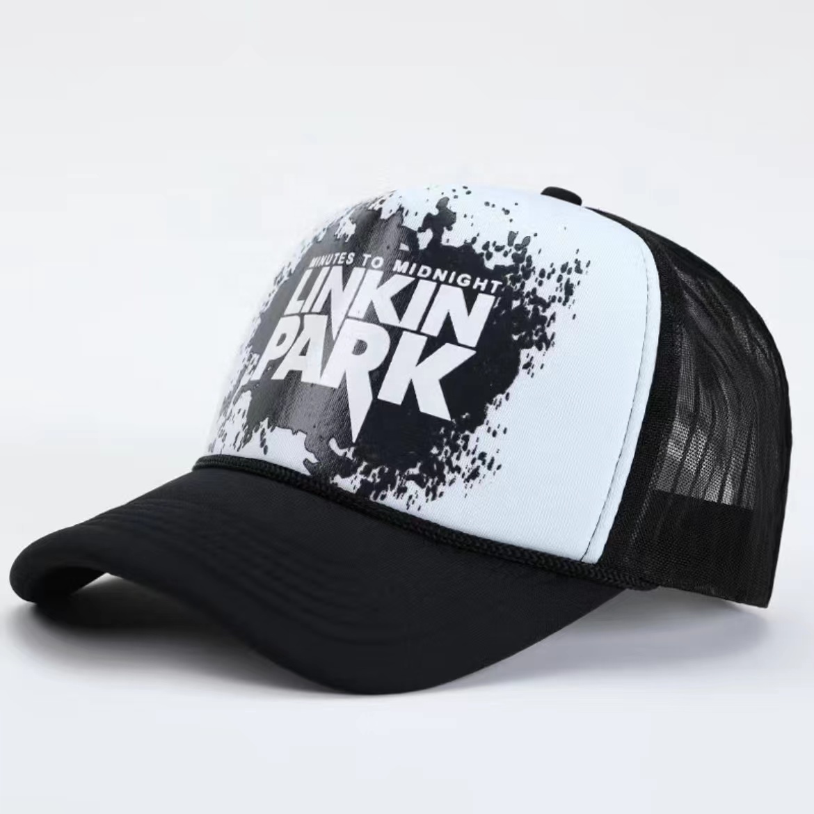 Custom 5-Panel Printed Foam Trucker Mesh Caps Curved Brim Sporty Style Hat with Common Fabric Feature