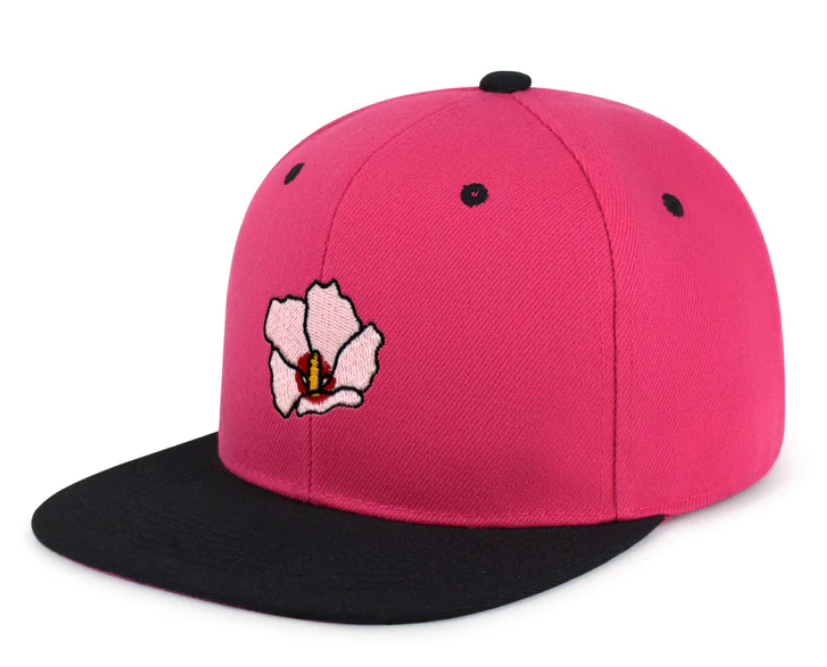 High Quality 6Panel Baseball Cap Pink Black Embroidery Custom Embroidered Structured Snapback Hat for Unisex Fashion Adjustable