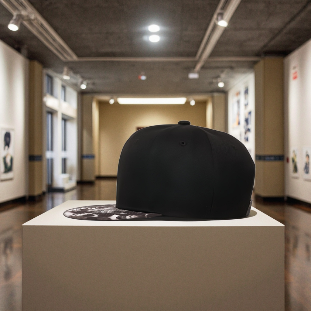 Unisex Hip Hop Style Black Snapback Cap Intricate Skull Custom Design on Flat Brim for Skateboarding Outdoor Casual Outings