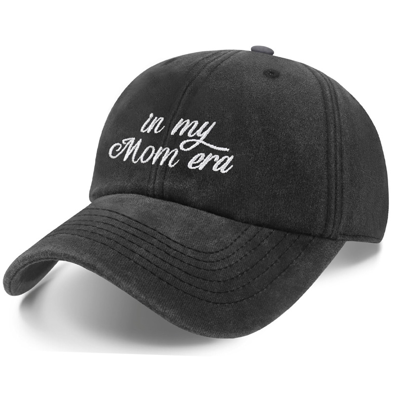 Mama Hat - Embroidered in My Mom Era Hat Gery Baseball Cap for Women, New Mommin Gifts Adjustable Cotton Perfect for Everyday