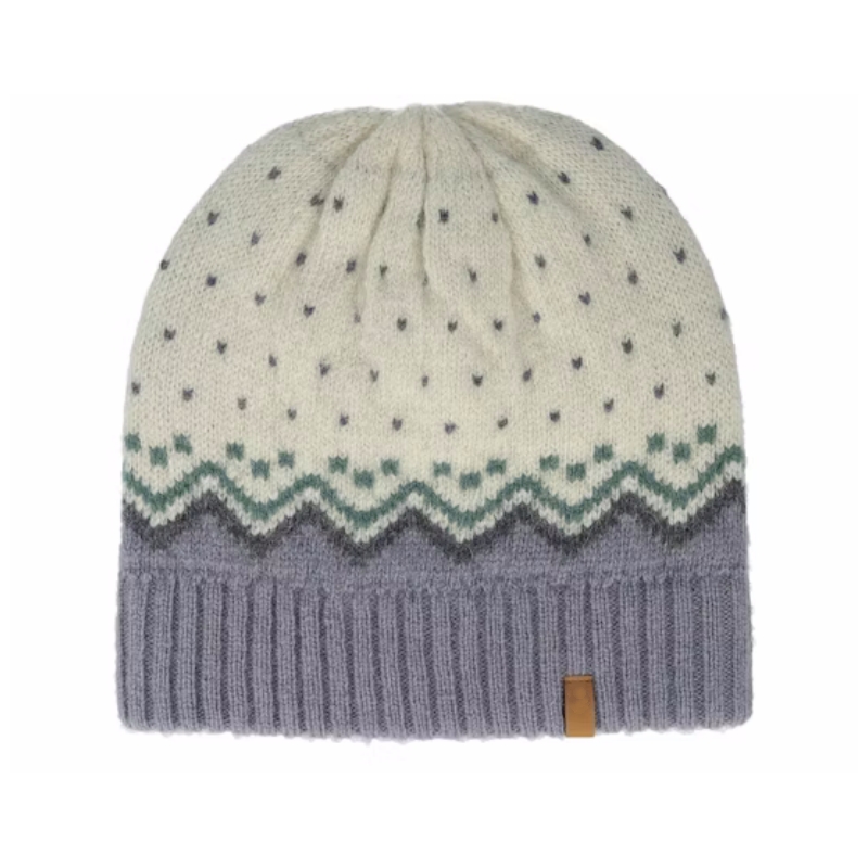 Customizable Light Winter Hats for Women White Wool Knitted Cuff Beanies with Logo Design Made From Cashmere