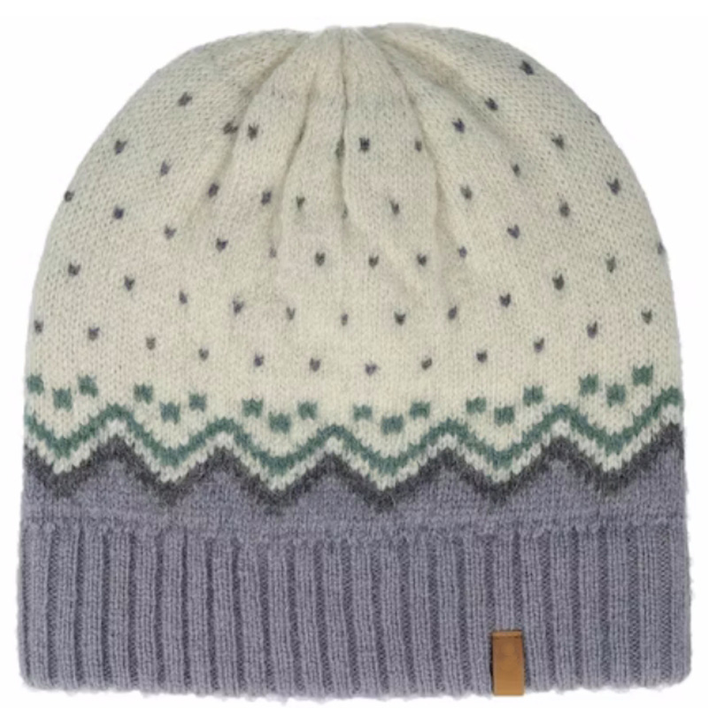 Customizable Light Winter Hats for Women White Wool Knitted Cuff Beanies with Logo Design Made From Cashmere