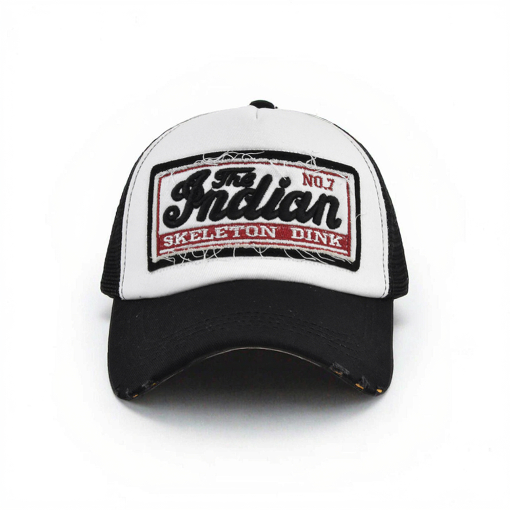 3D Embroidered Custom Logo Hip Hop Unisex Adjustable 5-Panel Mesh Trucker Cap with Breathable Fabric