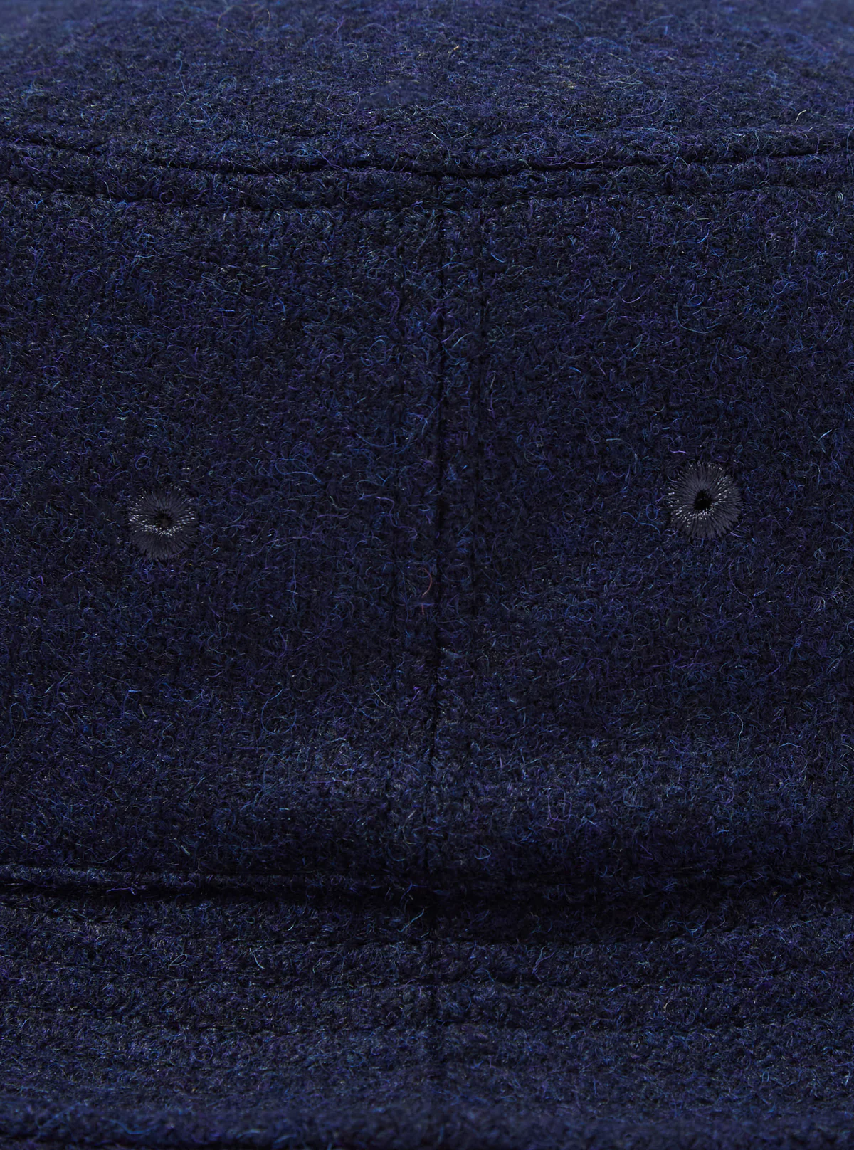 2025 New Arrival Short Brim Wool Bucket Hat with Embroidered Eyelets, Warm Breathable Adjustable Unisex Winter Fisherman Cap