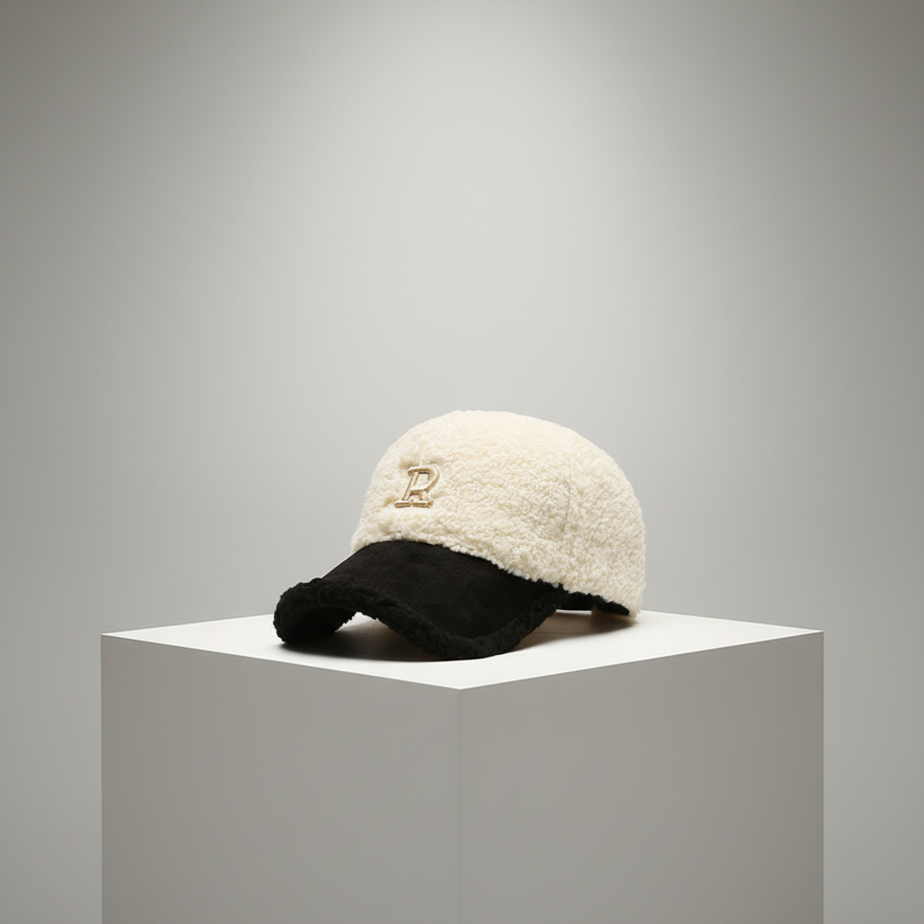 New Autumn-winter Warm 6-panel Baseball Caps Suitable Both Men Women Adjustable Thick Caps Embroidered Letters Teddy Fleece